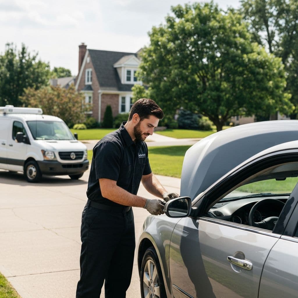contact and scheduling mobile oil change service photo
